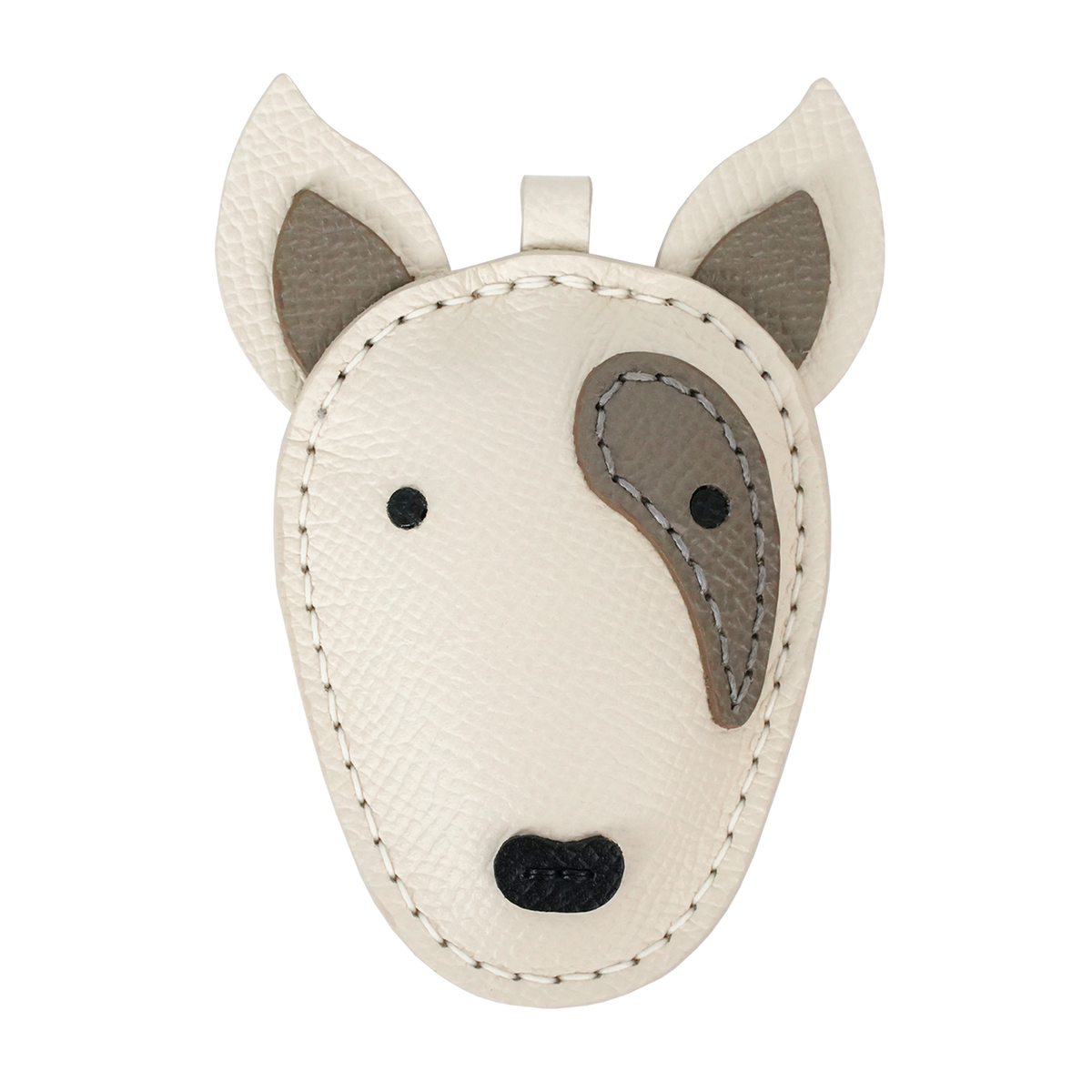 ブルテリア 本革犬型チャーム レザークラフトDIY素材