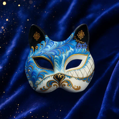 キツネペーパーマッシュマスク 動物仮面 DIYクラフトキット ハンドメイド素材