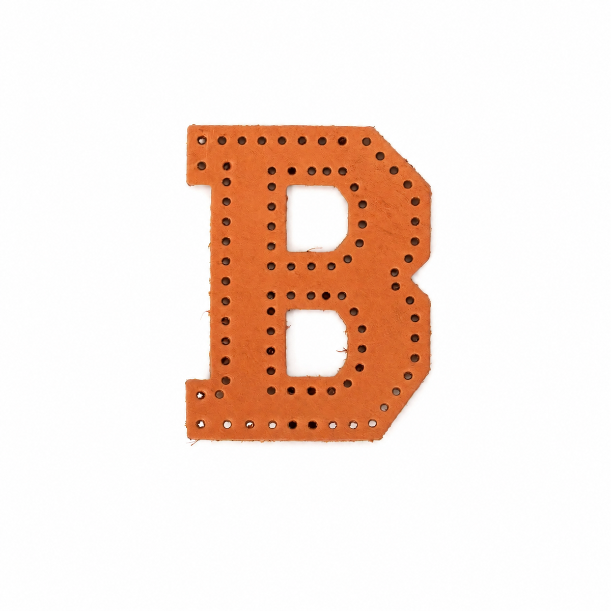 B 本革アルファベットパーツ バッグチャーム用レザー素材
