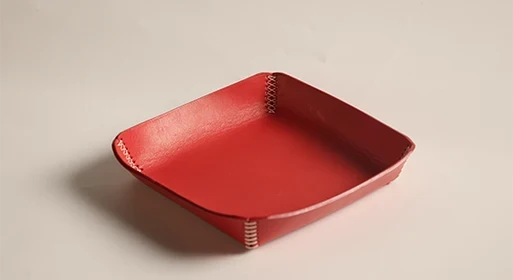 DIYレザースクエアトレイ