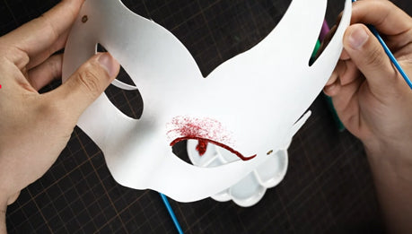 ユニコーン一角獣ペーパーマッシュアイマスク ファンタジー仮面DIYキット
