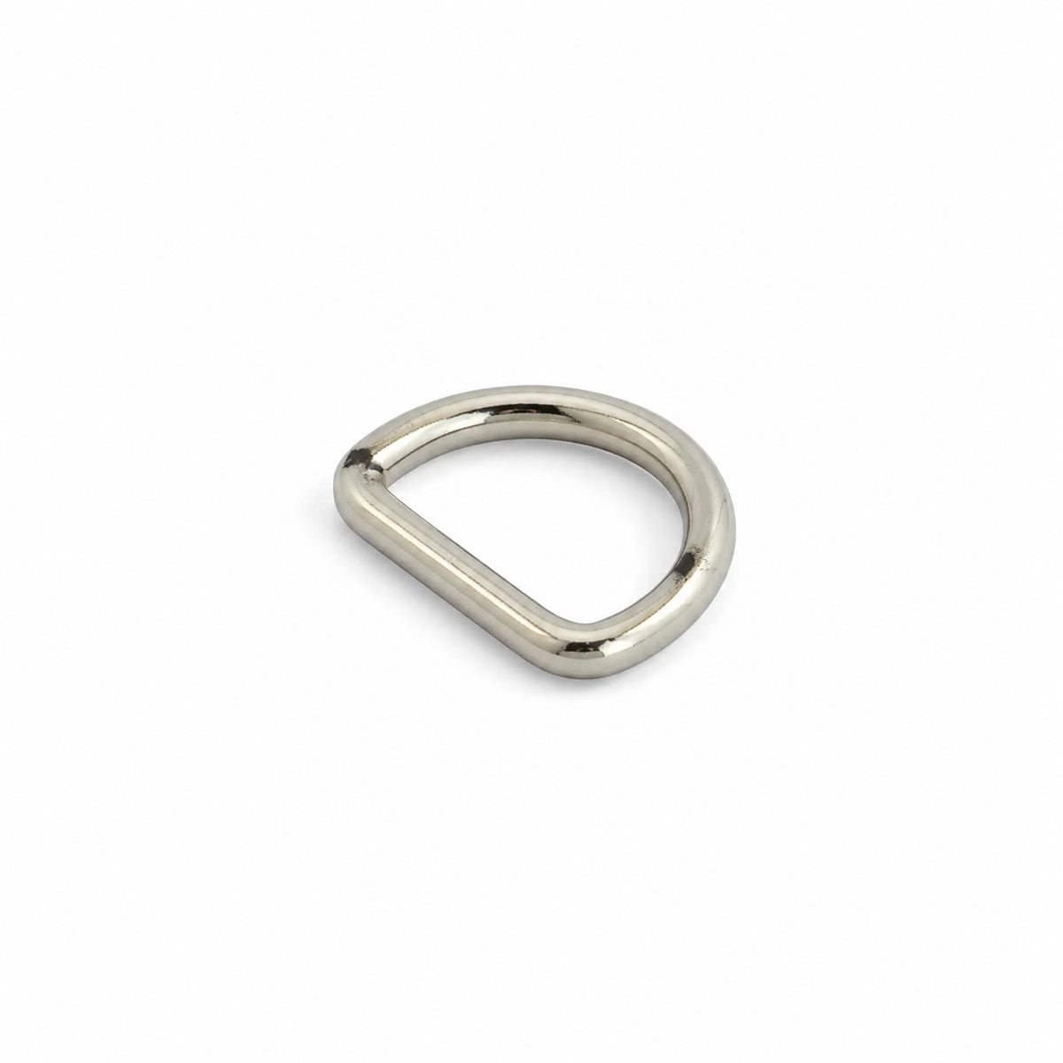 Dカン 16mm ニッケルメッキ レザークラフト金具 バッグ用接続パーツ 10個パック