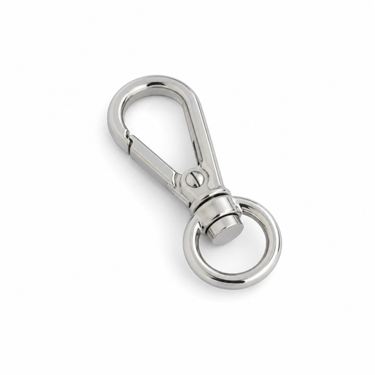 モダンレバーナスカン 8mm ニッケルメッキ レザークラフトフック金具
