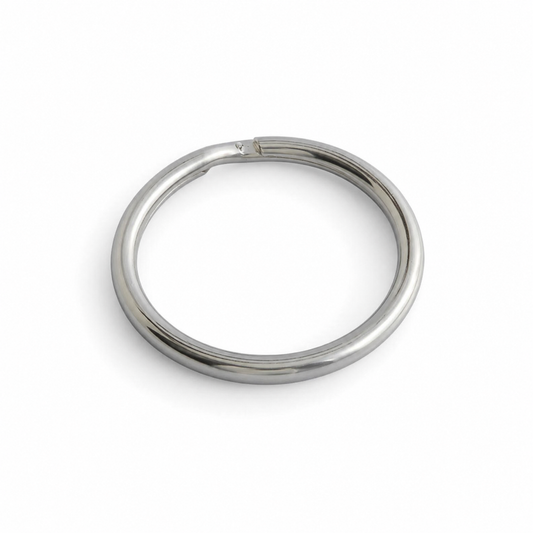 キーリング 25mm ニッケルメッキ 10個セット キーホルダー金具