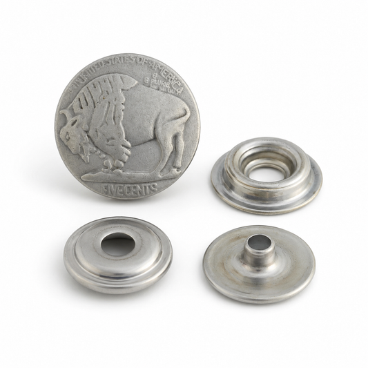 デザインホック ライン24（15mm）スナップ｜レザークラフト装飾ホック