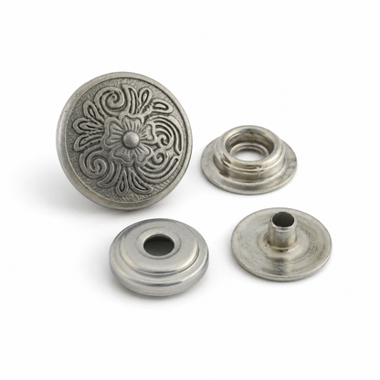 デザインホック ライン24（15mm）スナップ｜レザークラフト装飾ホック