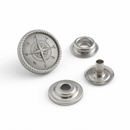 デザインホック ライン24（15mm）スナップ｜レザークラフト装飾ホック