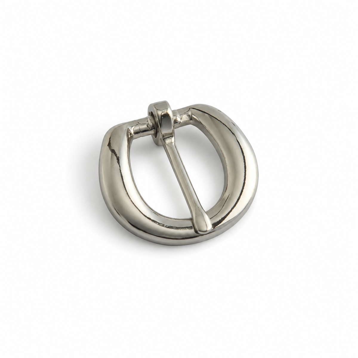 ヒールバーバックル 13mm ニッケルメッキ レザークラフト金具