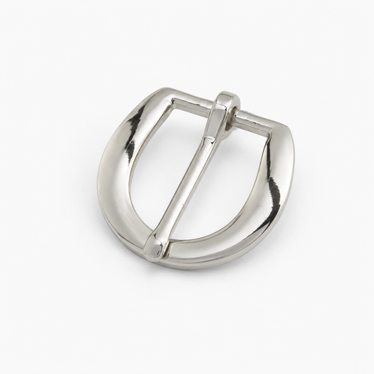 ヒールバーバックル 19mm ニッケルメッキ ベルト バッグ レザークラフト金具