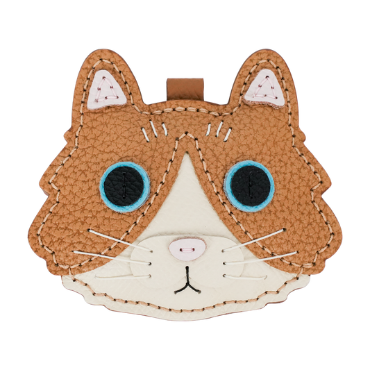 ラグドール レッド 本革猫チャーム レザーDIY素材