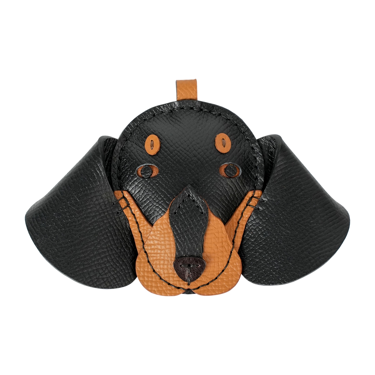 ダックスフント 本革犬型チャーム レザークラフト素材