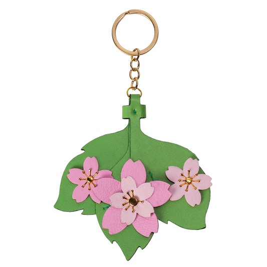 本革桜チャーム 桜モチーフレザーDIY素材