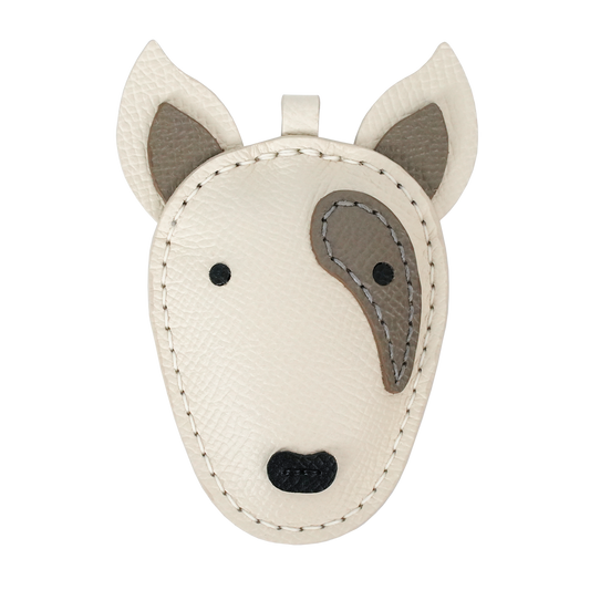 ブルテリア 本革犬型チャーム レザークラフトDIY素材