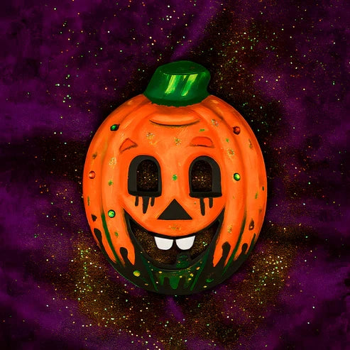 カボチャペーパーマッシュマスク ハロウィン仮面 DIYクラフトキット
