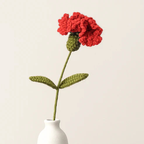 カーネーション編み物キット 毛糸の花DIY かぎ針編みハンドメイド素材
