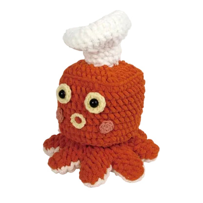 タコあみぐるみキット 毛糸編み物DIY 海の動物ハンドメイド素材