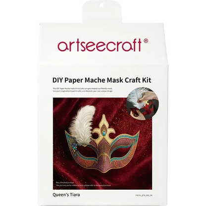 クラウンペーパーマッシュアイマスク 王冠仮面 DIYクラフトキット ハンドメイド素材