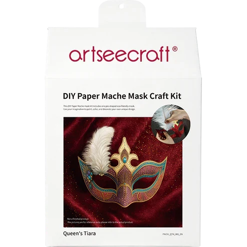 クラウンペーパーマッシュアイマスク 王冠仮面 DIYクラフトキット ハンドメイド素材
