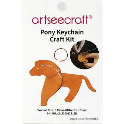 馬モチーフ本革チャームDIYキット レザーバッグアクセサリー素材