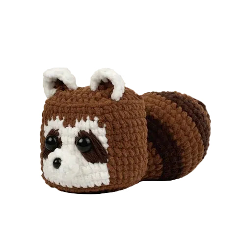 アライグマあみぐるみキット 毛糸DIY 動物編み物ハンドメイド素材