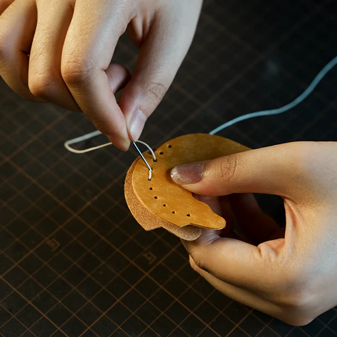 馬モチーフ本革チャームDIYキット レザーバッグアクセサリー素材