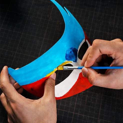 白鳥ペーパーマッシュアイマスク 鳥モチーフ仮面 DIYクラフトキット