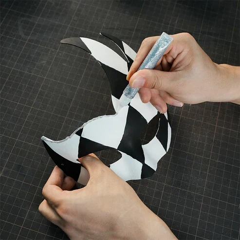ユニコーン一角獣ペーパーマッシュアイマスク ファンタジー仮面DIYキット