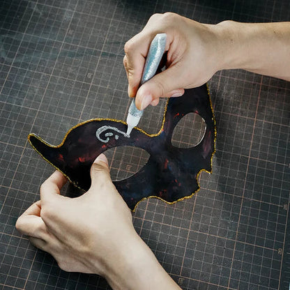 コウモリペーパーマッシュアイマスク ハロウィン仮面 DIYクラフトキット