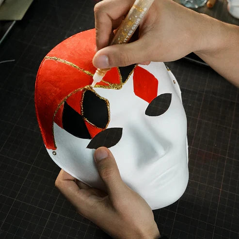 男性像ペーパーマッシュマスク アート仮面 DIYクラフトキット インテリア素材