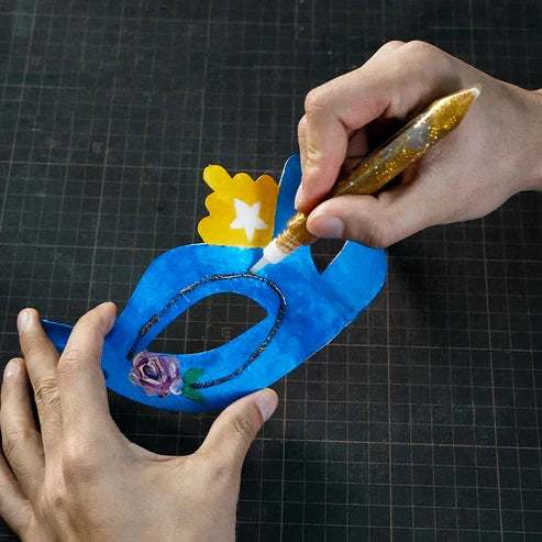 ミニクラウンペーパーマッシュアイマスク 王冠仮面 DIYクラフトキット