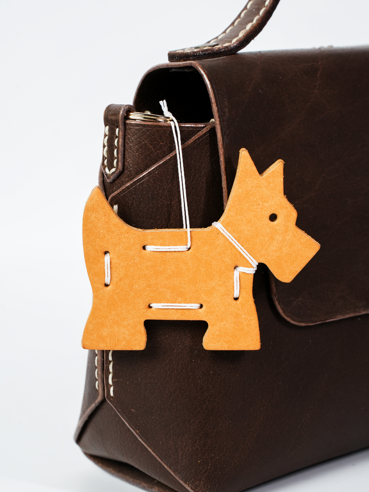 犬モチーフ本革チャームDIYキット バッグチャーム レザーアクセサリー素材