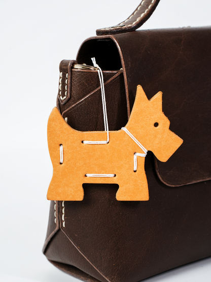 犬モチーフ本革チャームDIYキット バッグチャーム レザーアクセサリー素材