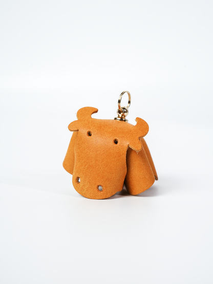 牛モチーフ本革レザーチャームDIYキット