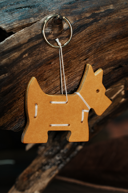 犬モチーフ本革チャームDIYキット バッグチャーム レザーアクセサリー素材