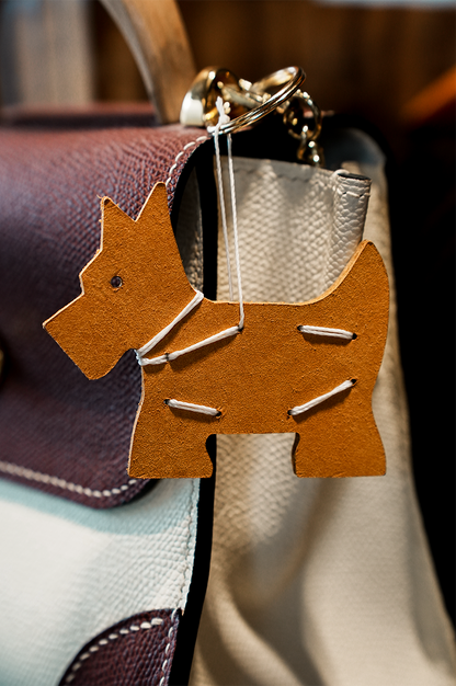 犬モチーフ本革チャームDIYキット バッグチャーム レザーアクセサリー素材