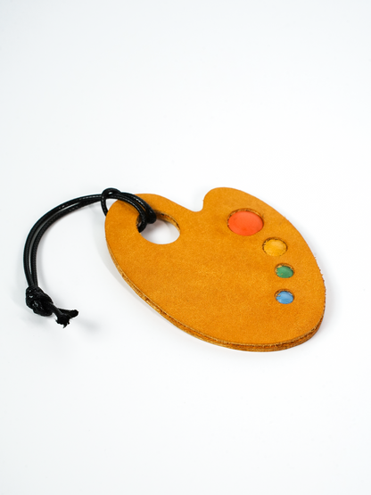 絵具パレット型本革レザーチャームDIYキット