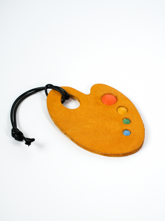 絵具パレット型本革レザーチャームDIYキット