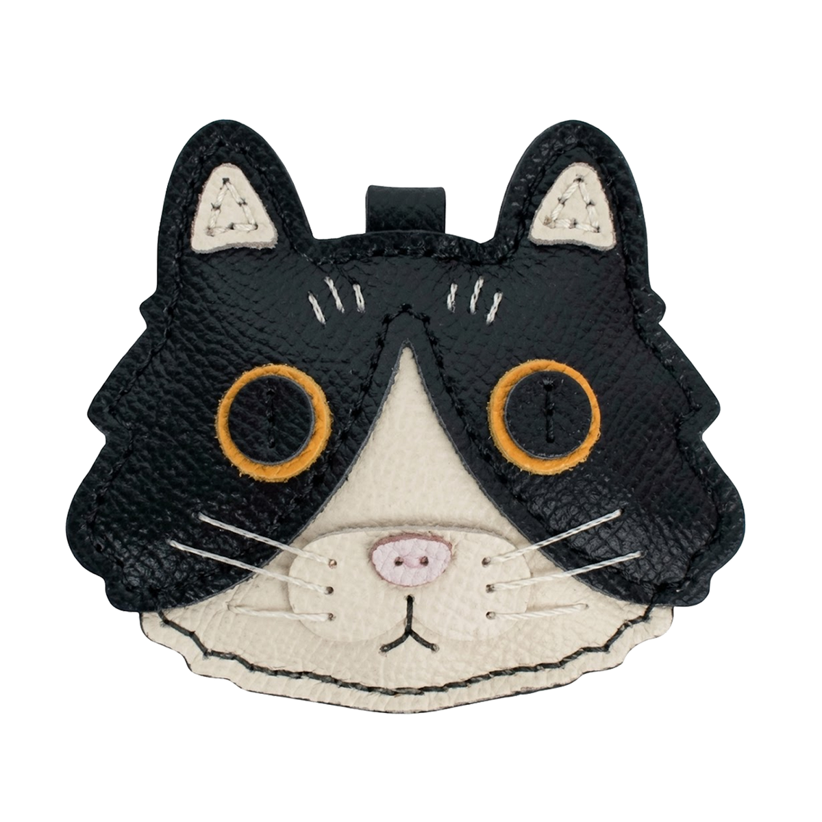 ラグドール シールカラー 本革猫型チャーム DIYレザークラフト素材