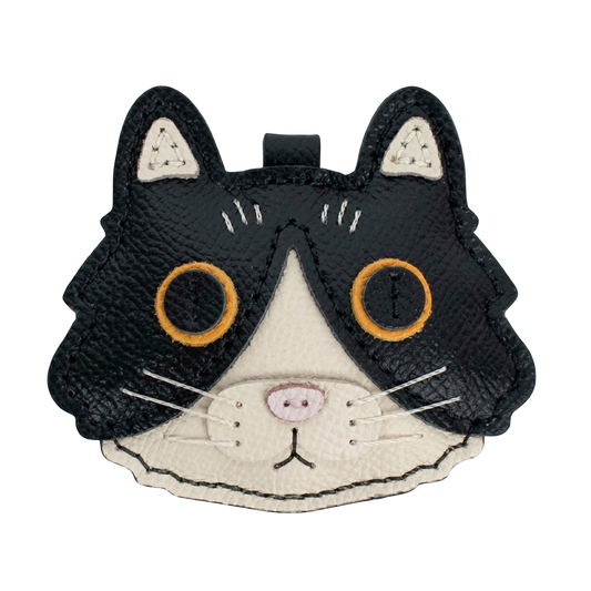 ラグドール シールカラー 本革猫型チャーム DIYレザークラフト素材