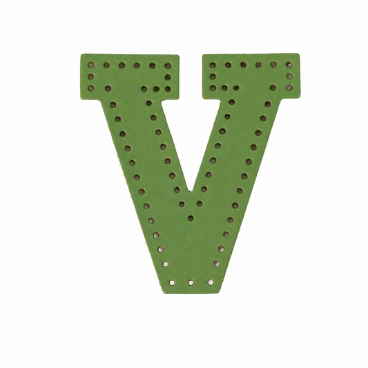 V 本革レザーパーツ バッグデコレーション素材