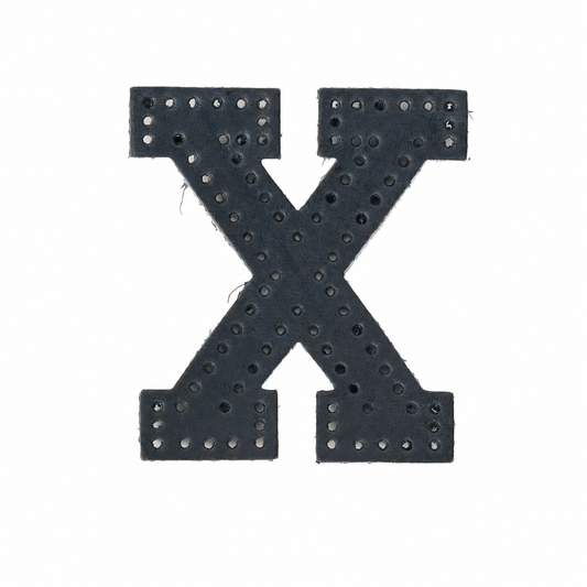 X 本革アルファベットパーツ レザーアクセサリー素材