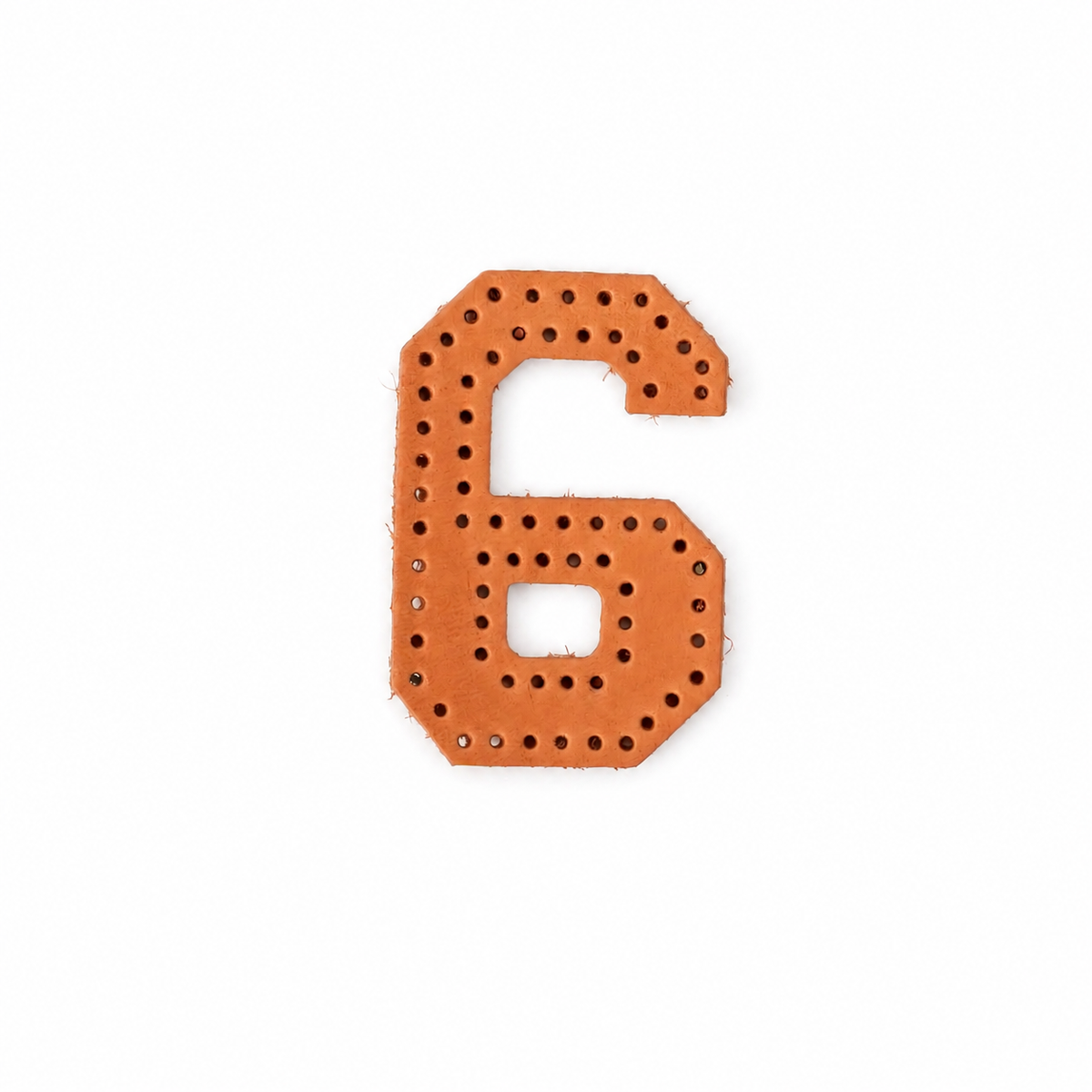 6 レザー数字チャーム 誕生日ギフト素材