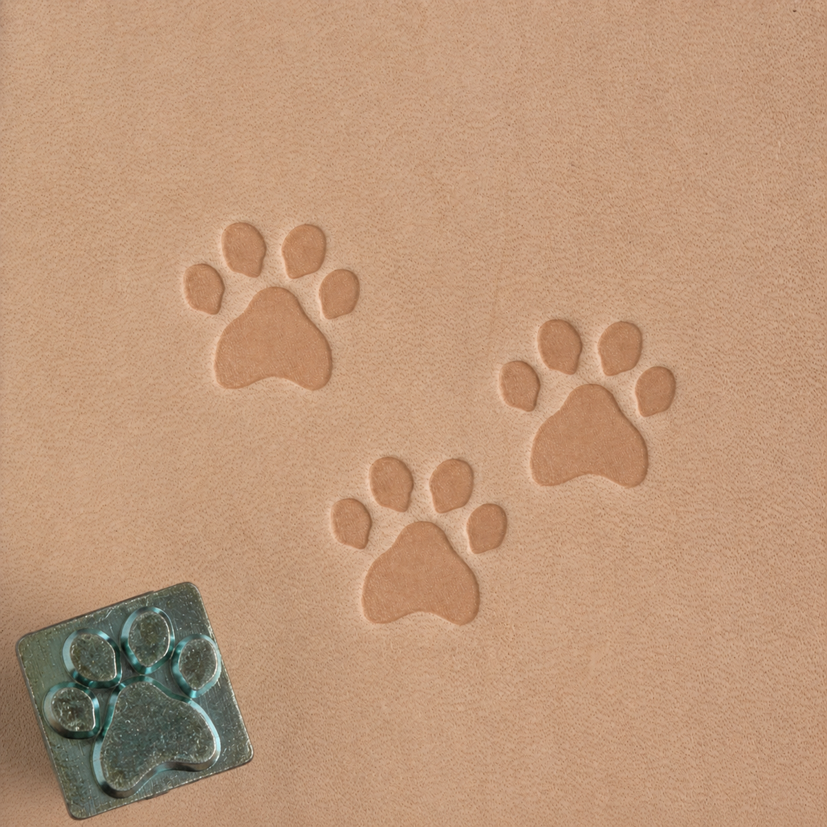 肉球 足跡 ミニ3D刻印 15.9mm レザークラフト 革刻印 ペット 犬 猫 スタンプ