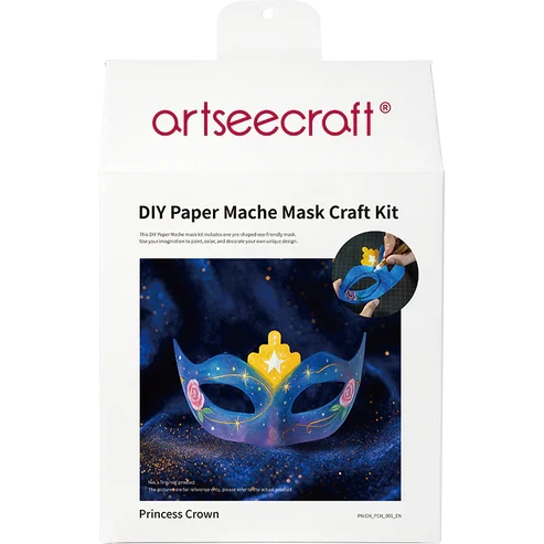 ミニクラウンペーパーマッシュアイマスク 王冠DIY仮面キット